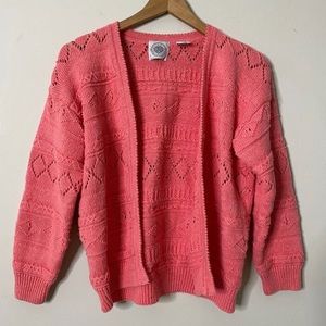 💖 Vintage Cape Isle Knitters Pink Cardigan